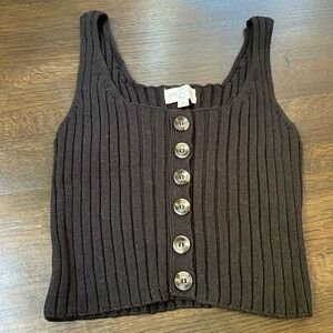 Jun & Ivy black crop tank sweater size M medium from Francesca’s